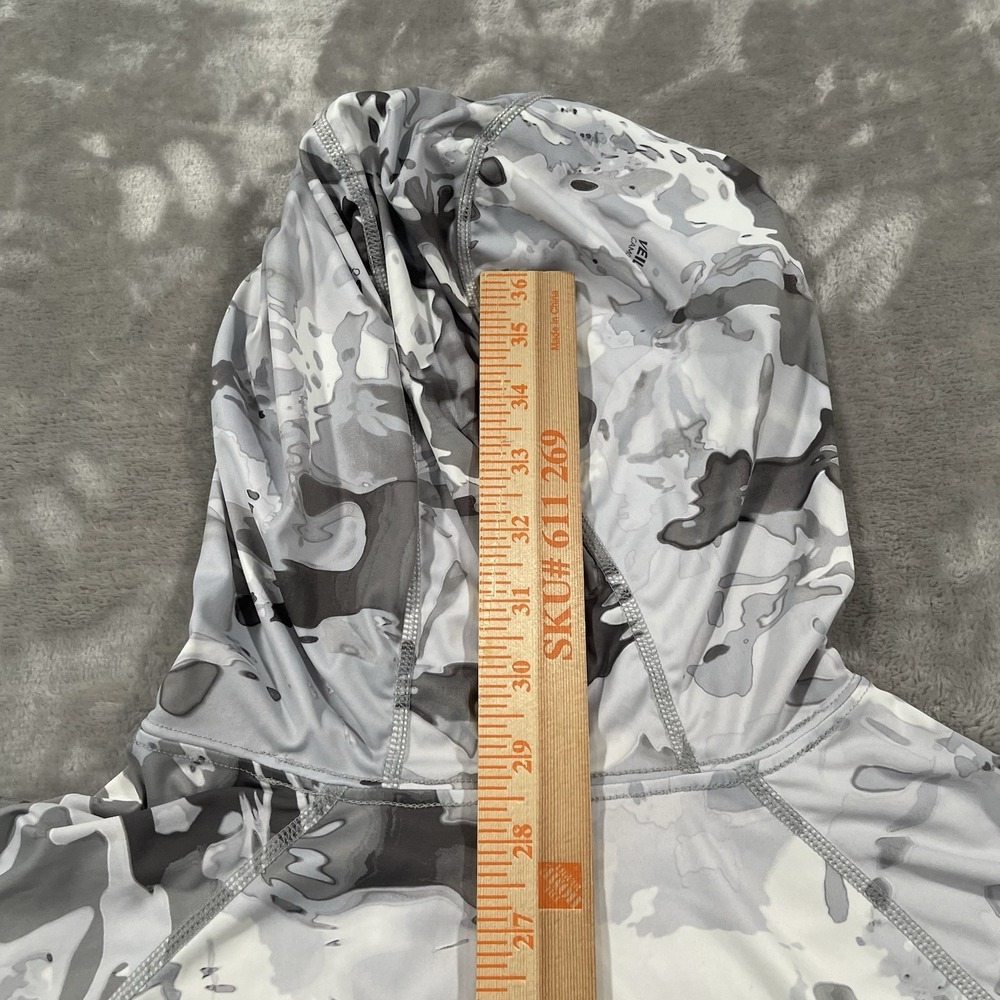 Simms Hoodie Mens XL White Veil Camo Fishing UPF50 Lightweight Stretch - Picture 7 of 8